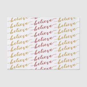 EENVOUDIG GELOVEN HOLIDAY GREETING RED GOLD TISSUEPAPIER