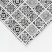 Eenvoudig geometrisch rustige vormgeving fleece deken (Hoek)