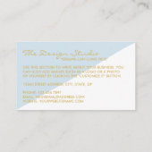 Eenvoudig Geometrisch Wit en Gold Foil-effect Visitekaartje (Achterkant)