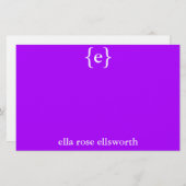 Eenvoudig gepersonaliseerd Briefpapier (Voorkant / Achterkant)