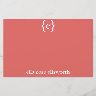 Eenvoudig gepersonaliseerd Briefpapier