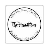 Eenvoudig gepersonaliseerd (cirkelrand) 	rubberstempel (Afrduk)