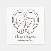 Eenvoudig, gepersonaliseerd computerhuwelijk servet (Voorkant)