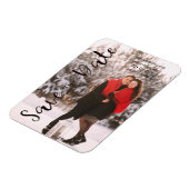 Eenvoudig, gepersonaliseerd foto-Verloving Magneet (Linkerzijde)