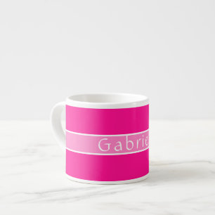 Eenvoudig gepersonaliseerd hot pink espresso kop