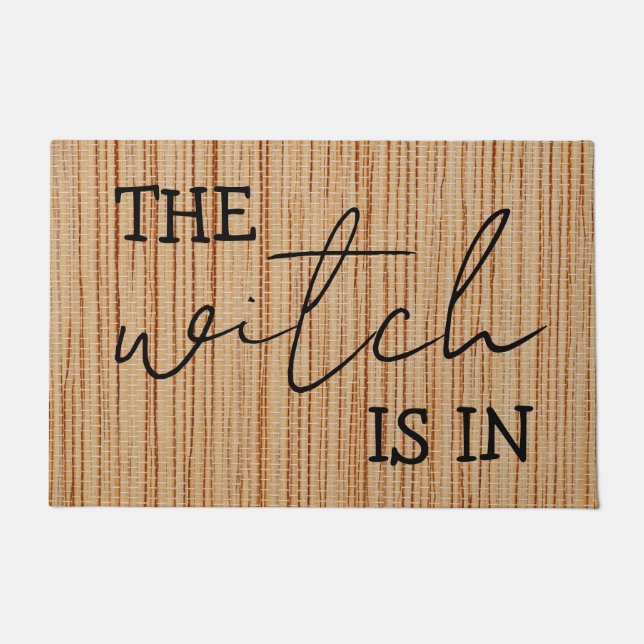 Eenvoudig gepersonaliseerd is de heks in grappighe deurmat (Voorkant)