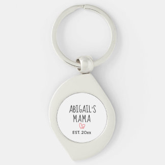 Eenvoudig gepersonaliseerd mama cadeau met de naam sleutelhanger
