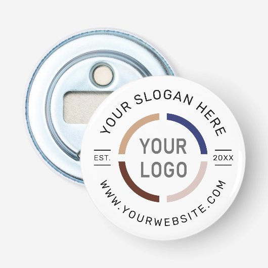 Eenvoudig gepersonaliseerd monogram en naam fles g button flesopener (Voorkant)