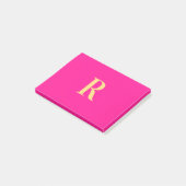 Eenvoudig gepersonaliseerd monogram Modern Post-it® Notes (Schuin)
