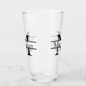 Eenvoudig gepersonaliseerd monogrammen glas (Links)