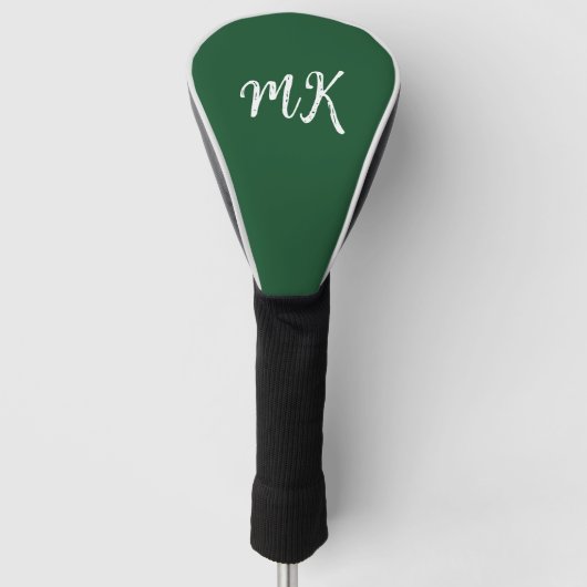 Eenvoudig gepersonaliseerd monogrammen golfheadcover (Voorkant)