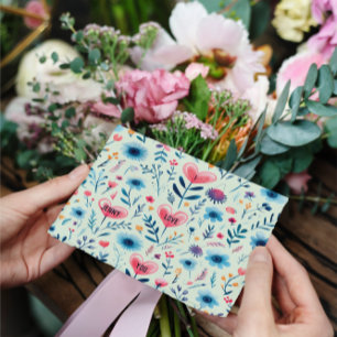 EENVOUDIG GEPERSONALISEERD SCANDINAVISCH BLOEMENHA FEESTDAGENKAART