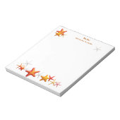 Eenvoudig gepersonaliseerd Starfish Notitieblok (Gedraaid)