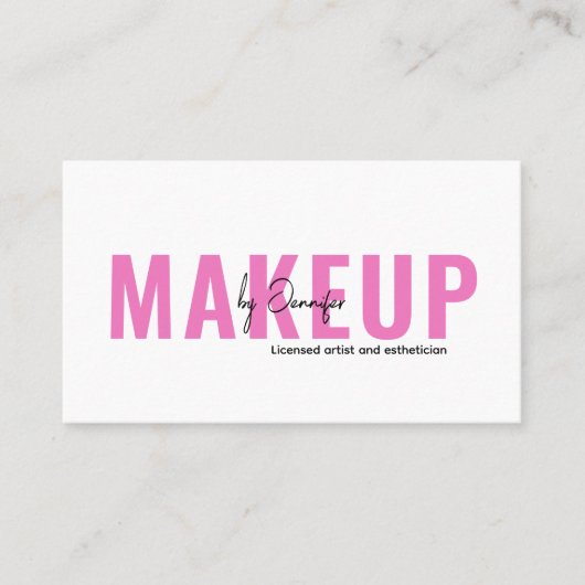 Eenvoudig gepersonaliseerd visitekaartje (Voorkant)