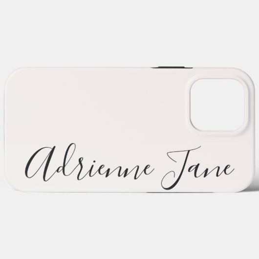 Eenvoudig gepersonaliseerd wit Case-Mate iPhone case (Achterkant (horizontaal))