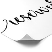 Eenvoudig Gereserveerd | Zwart script elke gebeurt Poster (Hoek)