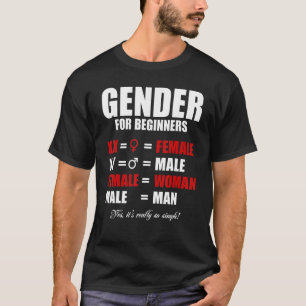 Eenvoudig geslacht voor beginners XX Vrouw vrouw X T-shirt