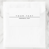 Eenvoudig gestileerd zwart-wit rechthoekige sticker (Tas)