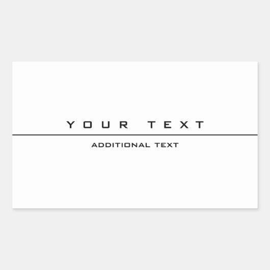 Eenvoudig gestileerd zwart-wit rechthoekige sticker (Voorkant)