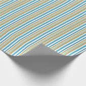 eenvoudig, gestreept patroon, met olijven en blauw cadeaupapier (Hoek)