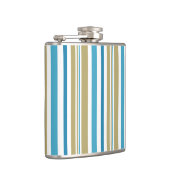 eenvoudig, gestreept patroon, met olijven en blauw heupfles (Rechts)