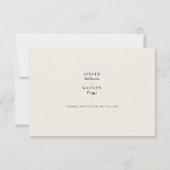 Eenvoudig gestroomlijnd monogram beige Sla datum I (Achterkant)