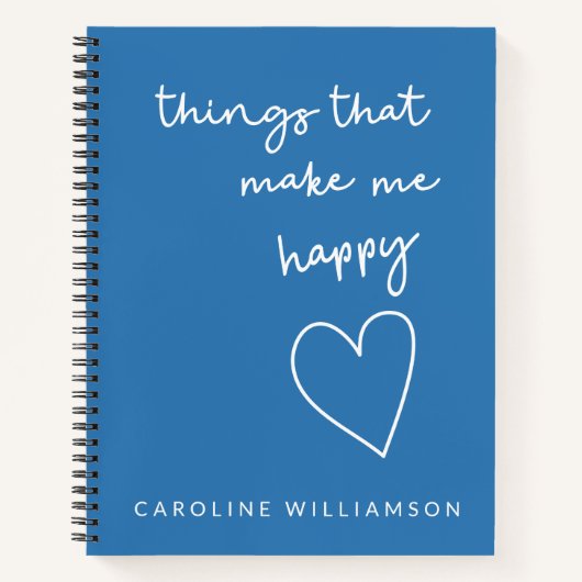 Eenvoudig geüpload Gratitude Quote Personalized Bl Notitieboek (Voorkant)