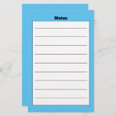 Eenvoudig gevoerd Blue Boarder Stationery Briefpapier (Voorkant / Achterkant)