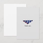 Eenvoudig gevouwen Amerikaanse vlag veteraan bedan Bedankkaart (Voorkant / Achterkant)