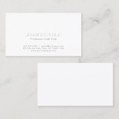 Eenvoudig gewoon, modern, elegant wit visitekaartje (Voorkant / Achterkant)