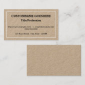 Eenvoudig, gewoon professioneel Visitekaartje (Voorkant / Achterkant)