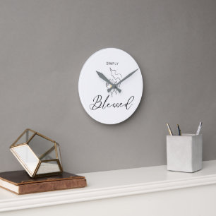 Eenvoudig Gezegend Minimalistische Christelijke Li Ronde Klok