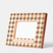 Eenvoudig Gingham-patroon met naam Gegraveerde Lijstjes (Links)