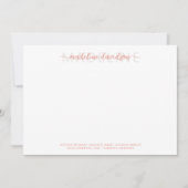 Eenvoudig Girly Blushing Perzik Naam Stationery Notitiekaartje (Voorkant)