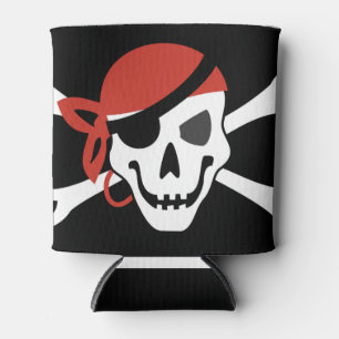 Eenvoudig glimlachen Pirate Skull met Red Bandana Blikjeskoeler
