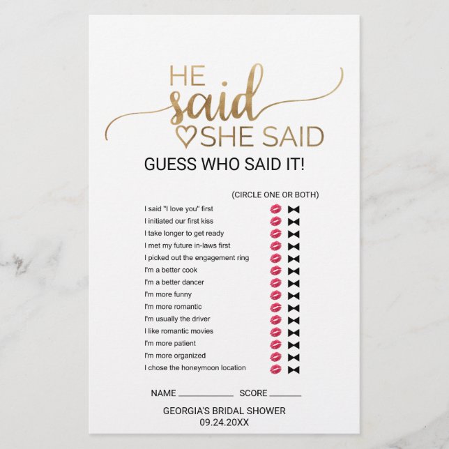 Eenvoudig Gold Calligraphy Weddenschap Word Search (Voorkant)