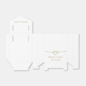 Eenvoudig Gold Calligraphy Wedding Bedankdoosjes (Uitgevouwen)