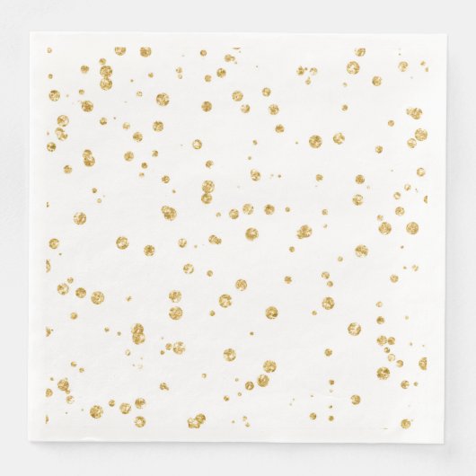 Eenvoudig 'Gold Confetti Wedding Reception'-decor Servetten (Voorkant)