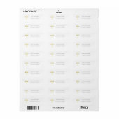Eenvoudig Gold Cross Christelijk Return-adres Etiket (Full Sheet)