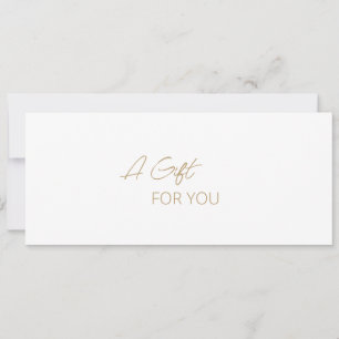 Eenvoudig Gold Elegant modern Cadeaubon