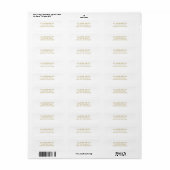 Eenvoudig Gold- en White-minimalistisch adres Etiket (Full Sheet)