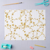 Eenvoudig Gold- en White Star-papier Tissuepapier (Craft)