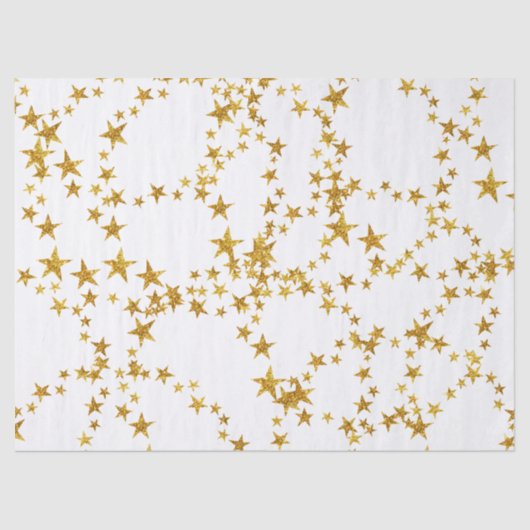 Eenvoudig Gold- en White Star-papier Tissuepapier (Voorkant)