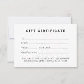 Eenvoudig Gold Foil Heart Cadeaubon (Voorkant)