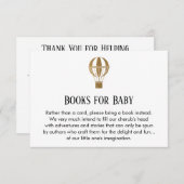 Eenvoudig Gold Glitter Hot Air-ballonboekaanvraag Kaart (Voorkant / Achterkant)