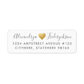 Eenvoudig Gold Heart Etiket (Voorkant)