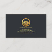 Eenvoudig Gold Telescopic Eye Private Investigatio Visitekaartje (Achterkant)