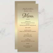 Eenvoudig Gold Wedding Menu (Voorkant / Achterkant)