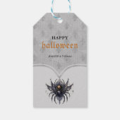 Eenvoudig gotisch Halloween feest Cadeaulabel (Achterkant)