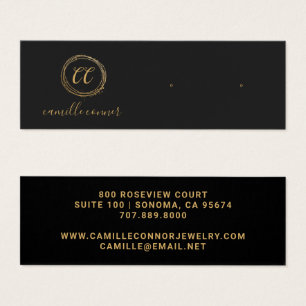 Eenvoudig Goud Monogram Sieraden Designer Oorbel Mini Visitekaartjes